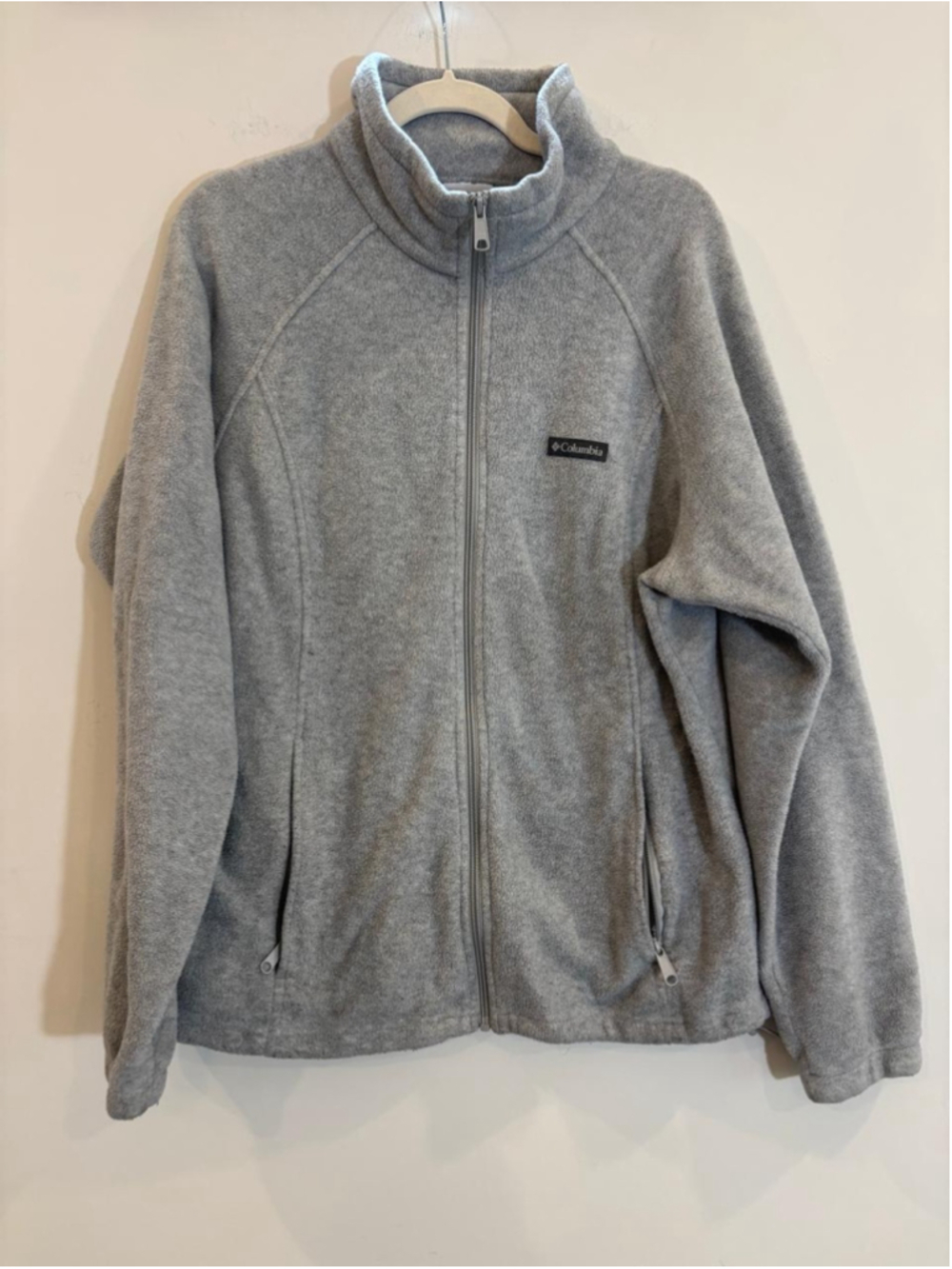 Women's Columbia Fleece Zip-Up Jacket Grey XXL #c62